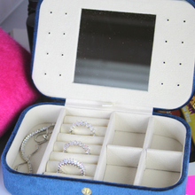 Load image into Gallery viewer, Italian Velvet Jewelry Box with Mirror