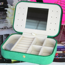Load image into Gallery viewer, Italian Velvet Jewelry Box with Mirror