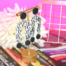 Load image into Gallery viewer, Black and White Earrings
