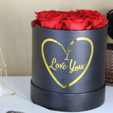 Load image into Gallery viewer, Preserved Red Roses in Basic Round Box