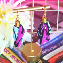 Load image into Gallery viewer, Purple African Knot Danglers
