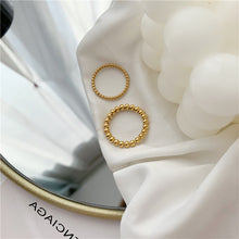 Load image into Gallery viewer, 14K Gold Plated Beaded Ring