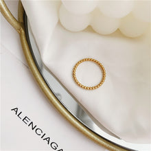 Load image into Gallery viewer, 14K Gold Plated Beaded Ring
