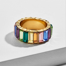 Load image into Gallery viewer, Colorful Bohemian Cubic Zirconia Rainbow Rings