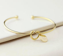 Load image into Gallery viewer, Knot Initial Bangle - Blinged Jewels