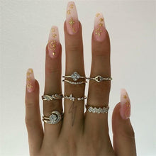 Load image into Gallery viewer, Bohemian Retro Silver Ring Set - Blinged Jewels