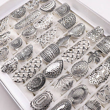 Load image into Gallery viewer, Boho Vintage Silver Ring Set