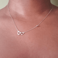Load image into Gallery viewer, Double Heart Necklace - Blinged Jewels
