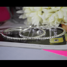 Load image into Gallery viewer, Large Crystal Hoop Earrings - Blinged Jewels
