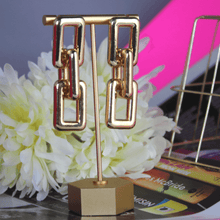 Load image into Gallery viewer, Hip Hop Link Chain Earrings - Blinged Jewels
