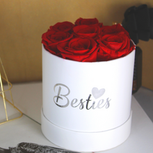 Load image into Gallery viewer, Preserved Red Roses in Basic Round Box
