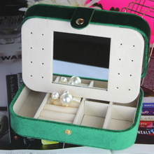 Load image into Gallery viewer, Italian Velvet Jewelry Box with Mirror
