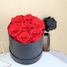 Load image into Gallery viewer, Preserved Red Roses in Basic Round Box
