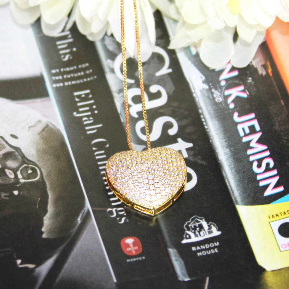 Sparkling Bubble Hearts Necklace