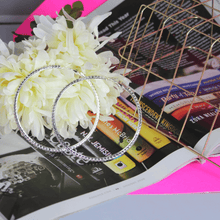 Load image into Gallery viewer, Large Crystal Hoop Earrings - Blinged Jewels
