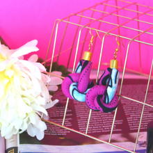 Load image into Gallery viewer, Purple African Knot Danglers
