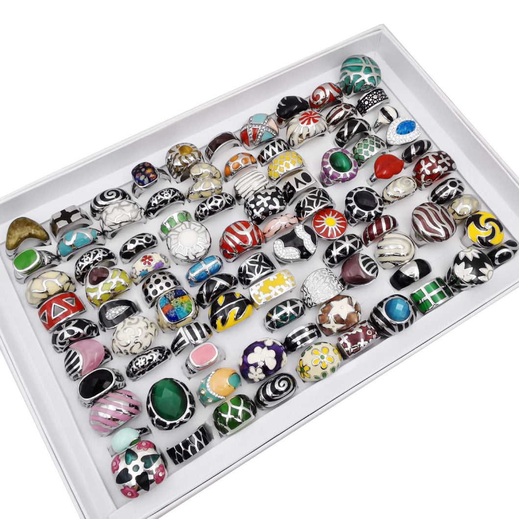 Stainless Steel Enamel Ring