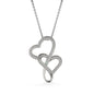 Double Hearts Necklace - Blinged Jewels