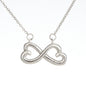 Sister Infinity Hearts Necklace - Blinged Jewels