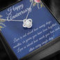 Happy Anniversary Love Knot Necklace - Blinged Jewels