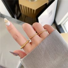 Load image into Gallery viewer, 14K Gold Plated Beaded Ring
