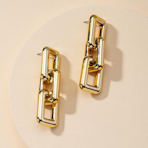 Hip Hop Link Chain Earrings - Blinged Jewels