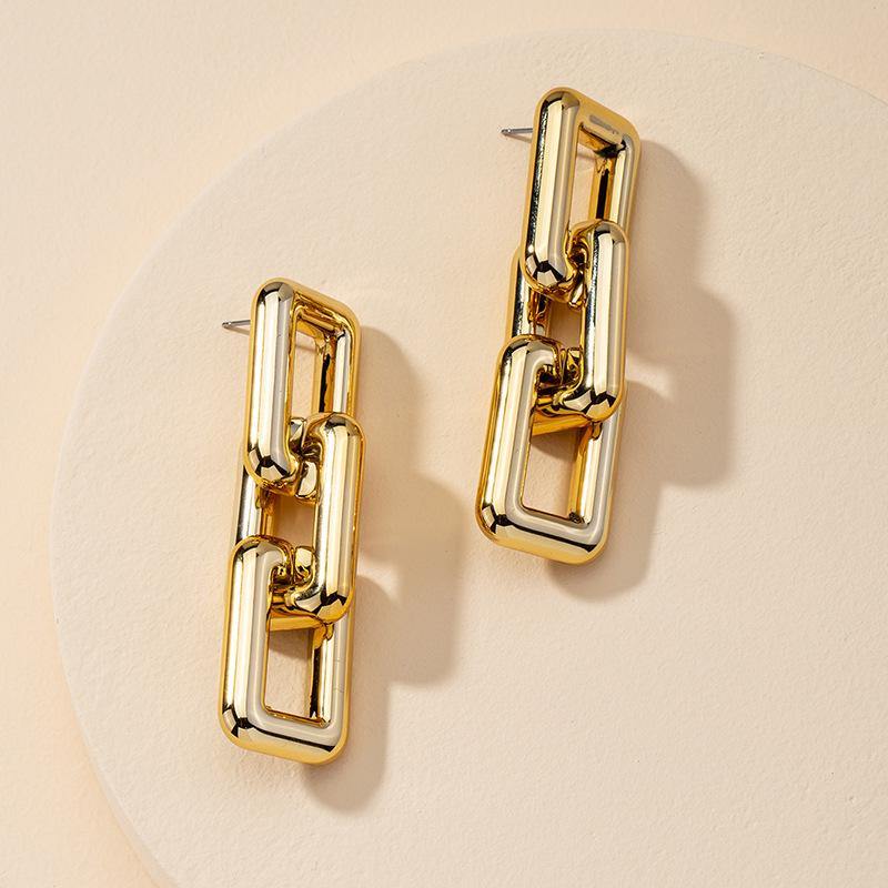 Hip Hop Link Chain Earrings - Blinged Jewels