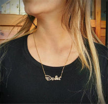 Load image into Gallery viewer, Box Chain Name Necklace - Blinged Jewels
