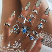 Load image into Gallery viewer, Bohemian Retro Silver Ring Set - Blinged Jewels

