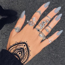 Load image into Gallery viewer, Bohemian Retro Silver Ring Set - Blinged Jewels
