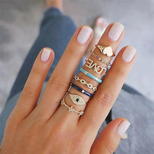 Load image into Gallery viewer, Bohemian Retro Silver Ring Set - Blinged Jewels

