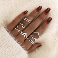 Load image into Gallery viewer, Bohemian Retro Silver Ring Set - Blinged Jewels

