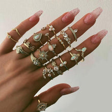 Load image into Gallery viewer, Bohemian Retro Silver Ring Set - Blinged Jewels
