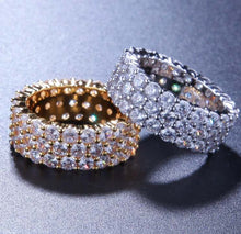 Load image into Gallery viewer, Triple Row Eternity Band Ring
