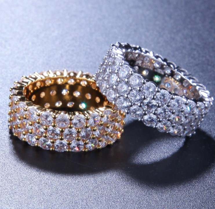 Triple Row Eternity Band Ring