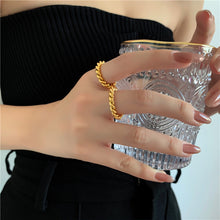Load image into Gallery viewer, Twisted Rope Stainless Steel Ring

